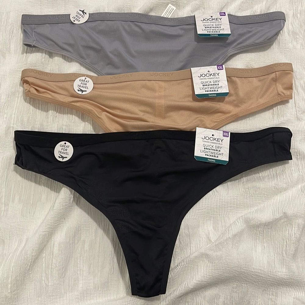 NWT- Jockey- XXL. Three mesh thongs
